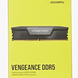 CORSAIR VENGEANCE DDR5 RAM 32GB (2x16GB) 6000MHz CL36 Intel XMP iCUE Compatible Computer Memory - Black (CMK32GX5M2B6000C36)