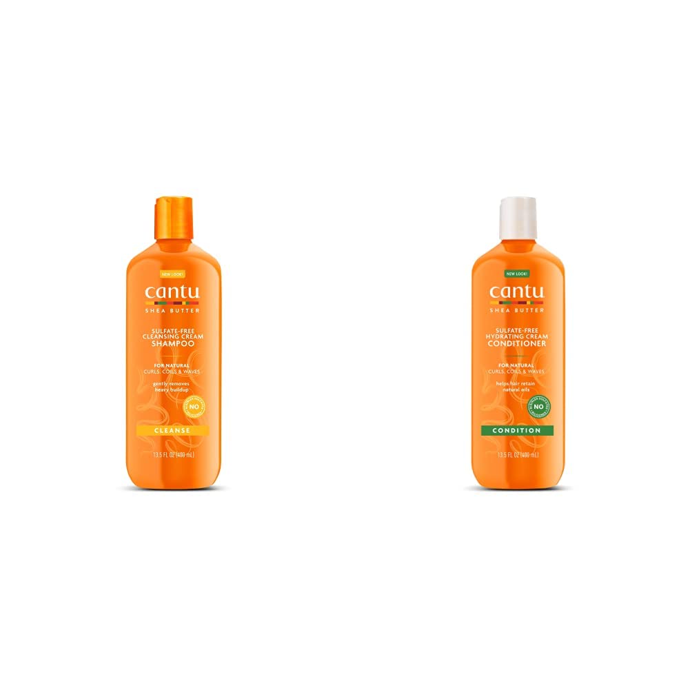 Cantu Sulfate-Free Cream Shampoo & Conditioner Bundle, 13.5 fl oz