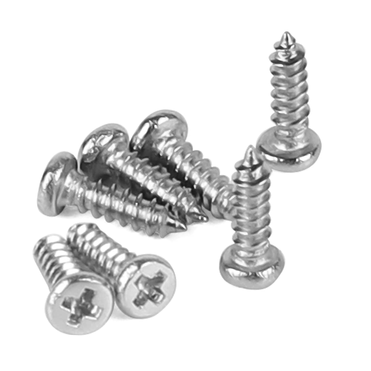 Niooliuk Pack of 100 ） M1.4 X 5mm Stainless Steel Phillips Round Head Self Tapping Screws Bolts