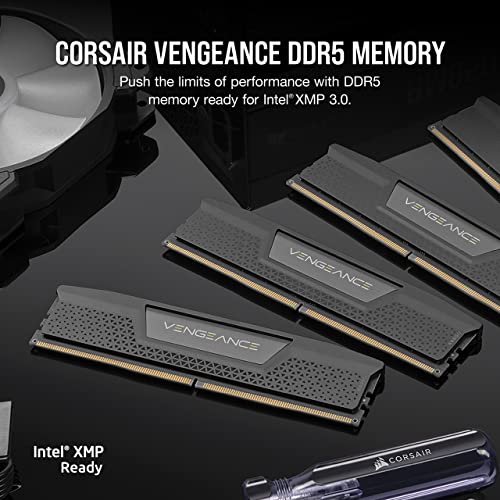 CORSAIR VENGEANCE DDR5 RAM 32GB (2x16GB) 6000MHz CL36 Intel XMP iCUE Compatible Computer Memory - Black (CMK32GX5M2D6000C36)