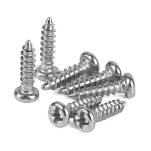 Niooliuk Pack of 100 ） M1.4 X 5mm Stainless Steel Phillips Round Head Self Tapping Screws Bolts