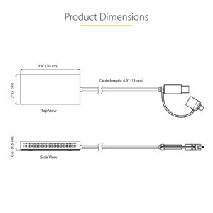 StarTech.com USB to Dual-HDMI Adapter, USB A/C to 2x HDMI Displays (1x 4K30, 1x 1080p), USB 3.0 to HDMI Converter, Win/Mac