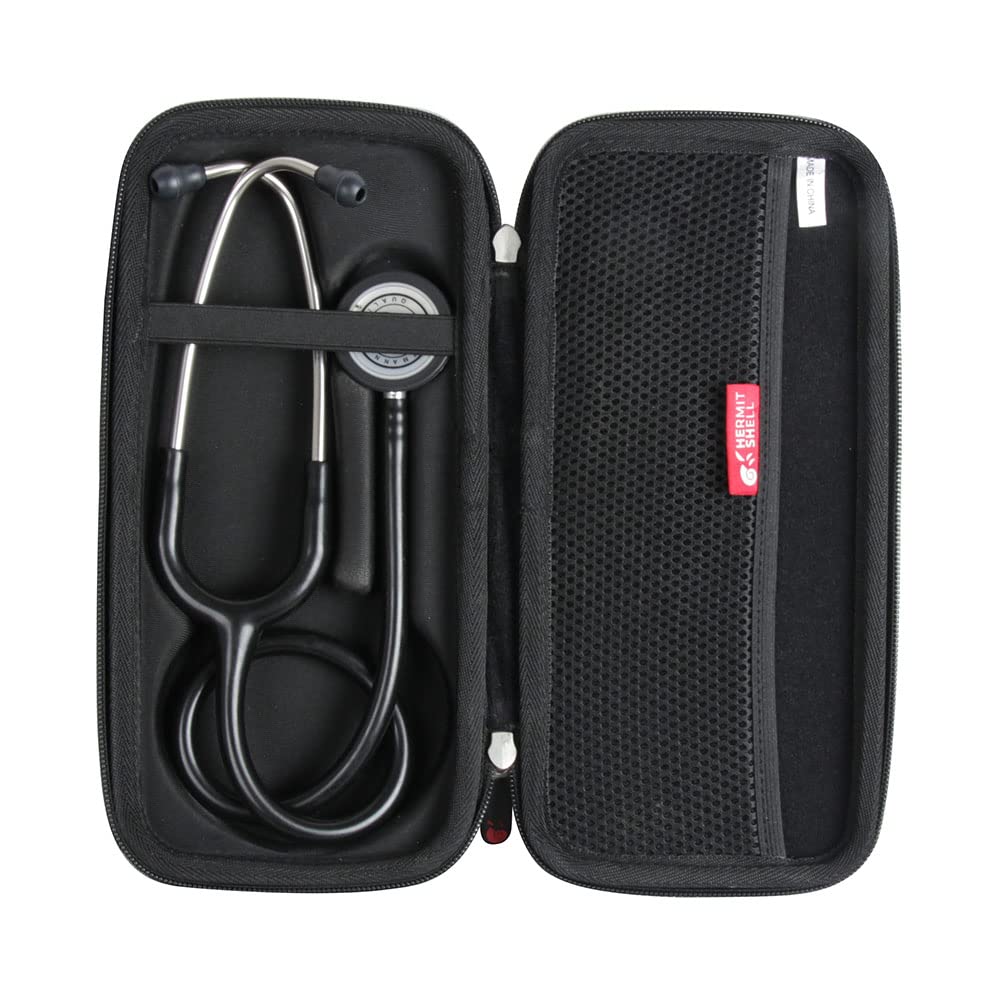 Hermitshell Travel Case for 3M Littmann Classic III Monitoring Stethoscope (Black)