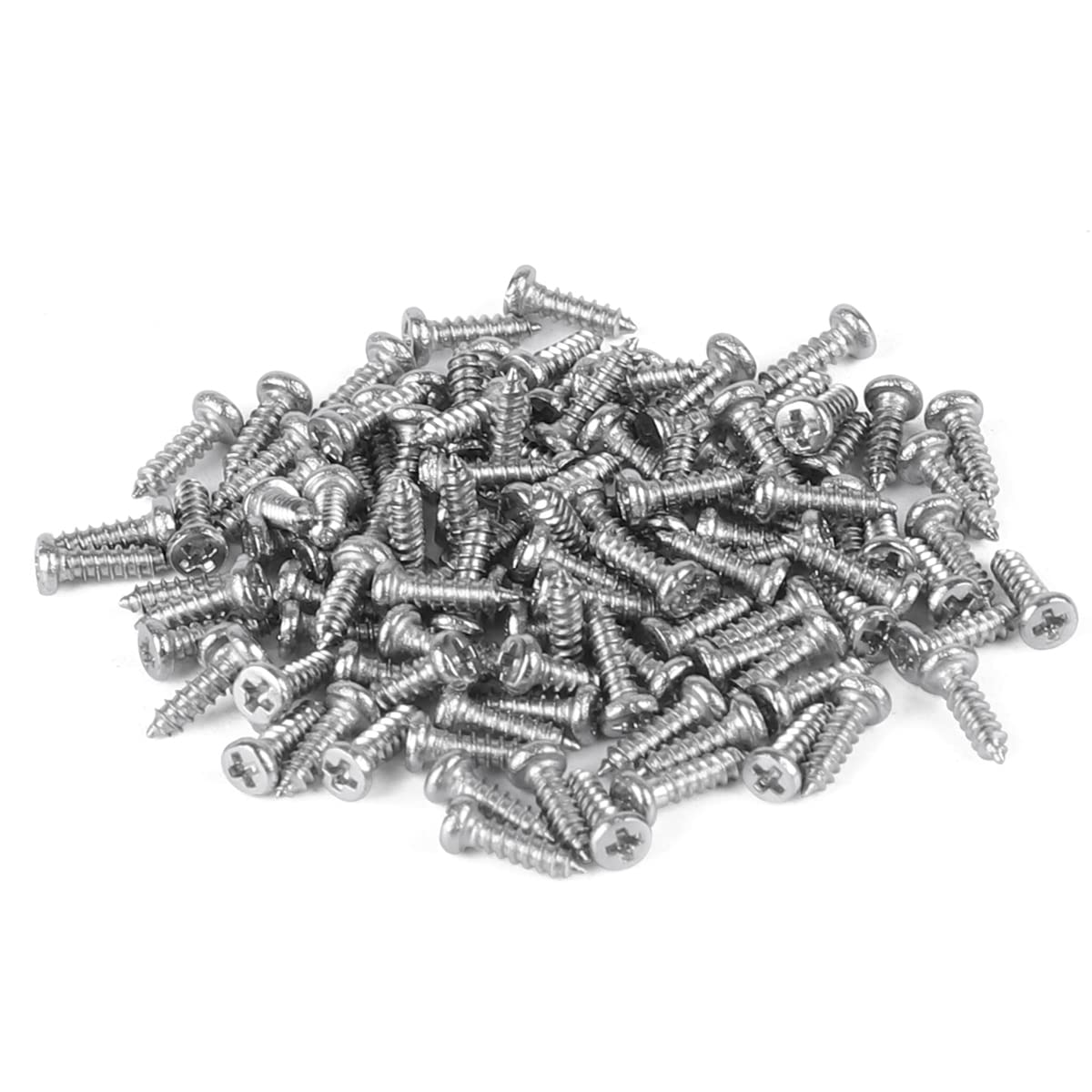 Niooliuk Pack of 100 ） M1.4 X 5mm Stainless Steel Phillips Round Head Self Tapping Screws Bolts