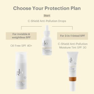 Glo Skin Beauty Oil Free SPF 40+ Hyaluronic Acid Infused All Mineral Sunscreen - Protect Against Sun Damage & Aging Environmental Skin Stressors - Weightless, Invisible Finish