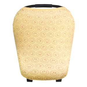 copper pearl multi-use cover: car seat covers, nursing cover, and stroller cover for sun - stretchy fabric, all-season use, stylish designs, easy access for moms - vance