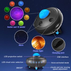 Constellations Planetarium Planets Stars Projector: 20 in 1 Night Light Solar System Projector Bluetooth Speaker,Space Ceiling Projector for Bedroom