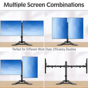 MOUNTUP Dual Monitor Desk Mount + Freestanding & Height Adjustable Monitor Desk Mount