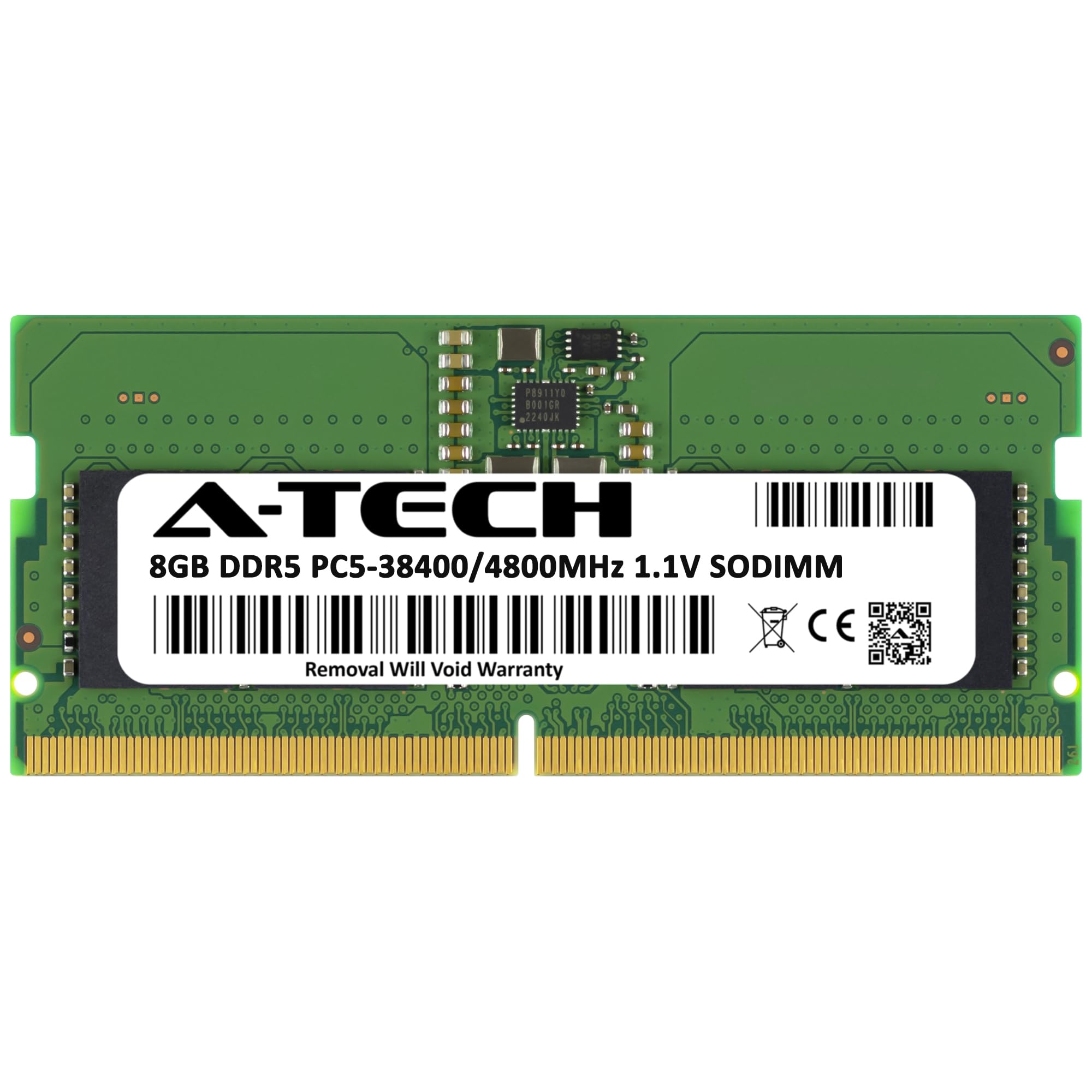 A-Tech 8GB DDR5 4800MHz PC5-38400 CL40 SODIMM 1.1V Non-ECC Unbuffered SO-DIMM 262-Pin Laptop RAM Memory Upgrade Module