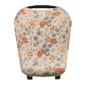 copper pearl multi-use cover: car seat covers, nursing cover, and stroller cover for sun - stretchy fabric, all-season use, stylish designs, easy access for moms - eden