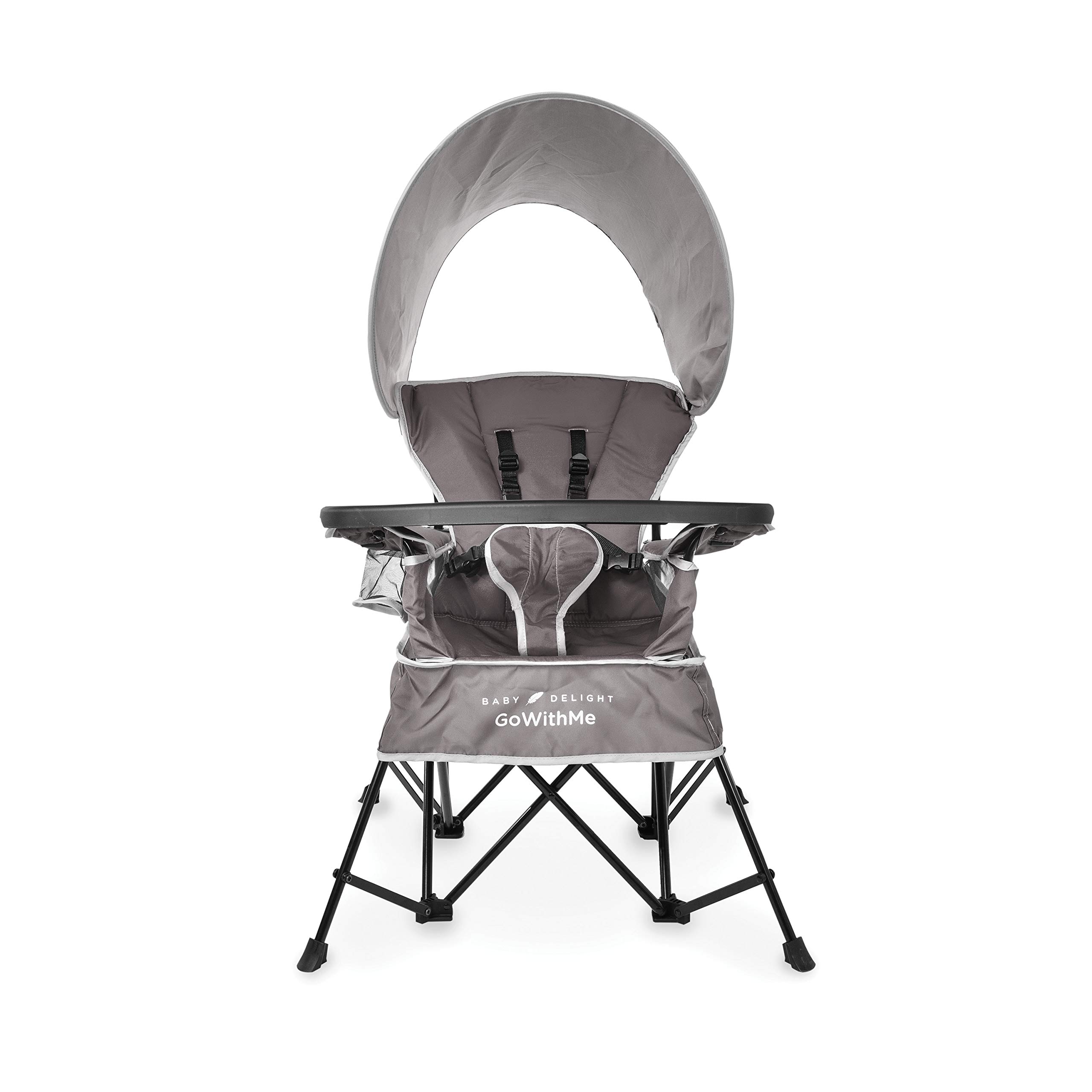 Baby Delight Go with Me Jubilee Deluxe Portable Chair | Indoor and Outdoor | Sun Canopy | Grey