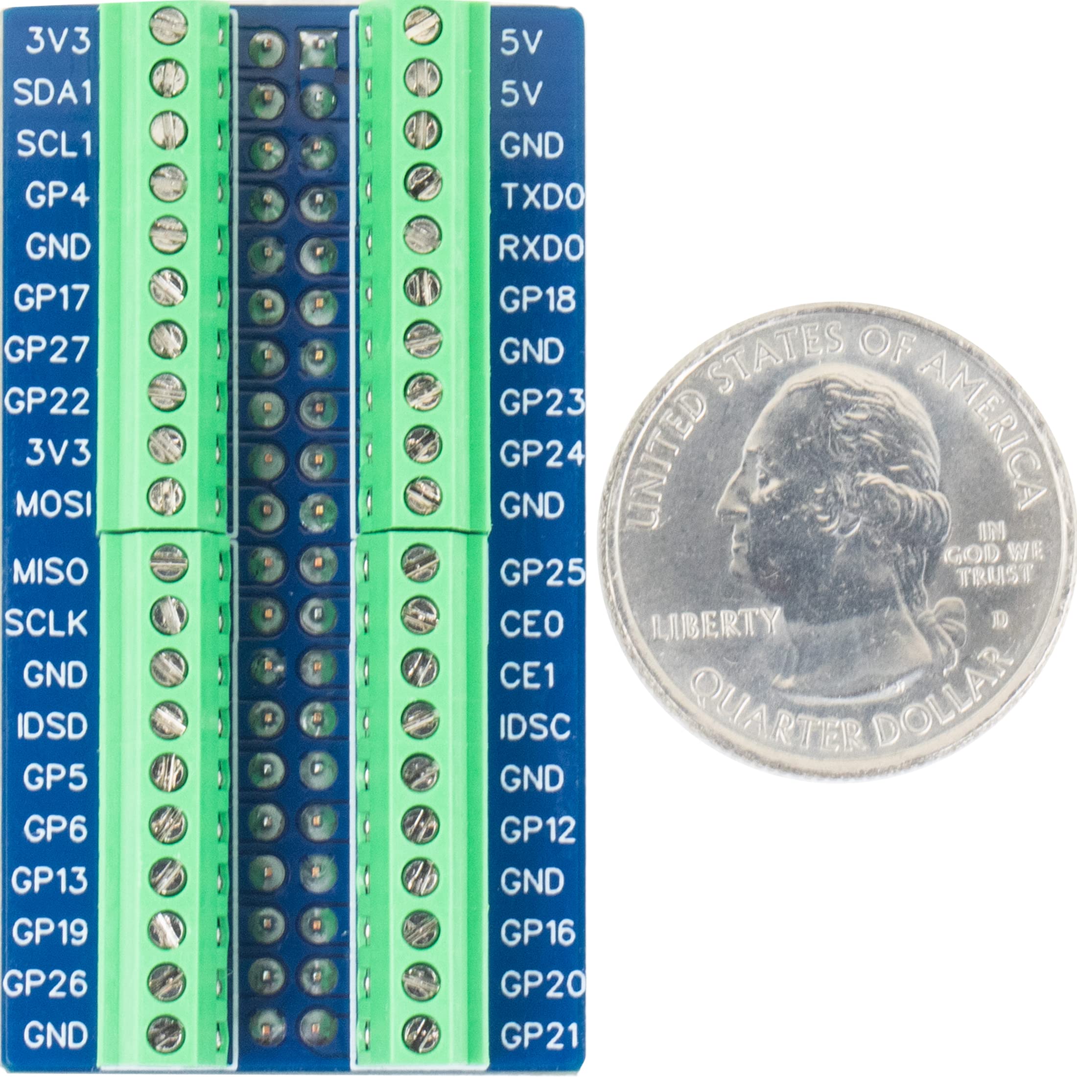 for RPi Pi IO GPIO Terminal Blocks Breakout Board 40Pin 2.54mm / 0.1" Mini Terminal Expansion Board for Raspberry Pi 5 4B 3B+ 3B 2B Zero Zero W