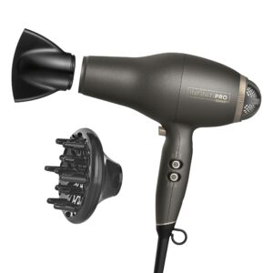 infinitipro by conair flomotion pro hair dryer | personalize your drying experience with adjustable airflow | includes diffuser and concentrator