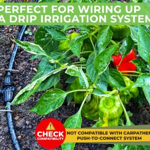 CARPATHEN Drip Irrigation Kit - Adjustable Premium Garden Watering System + 100 ft 5/16 Drip Irrigation Tubing - Mainline - (.40 OD x .32 ID) PVC Water Line