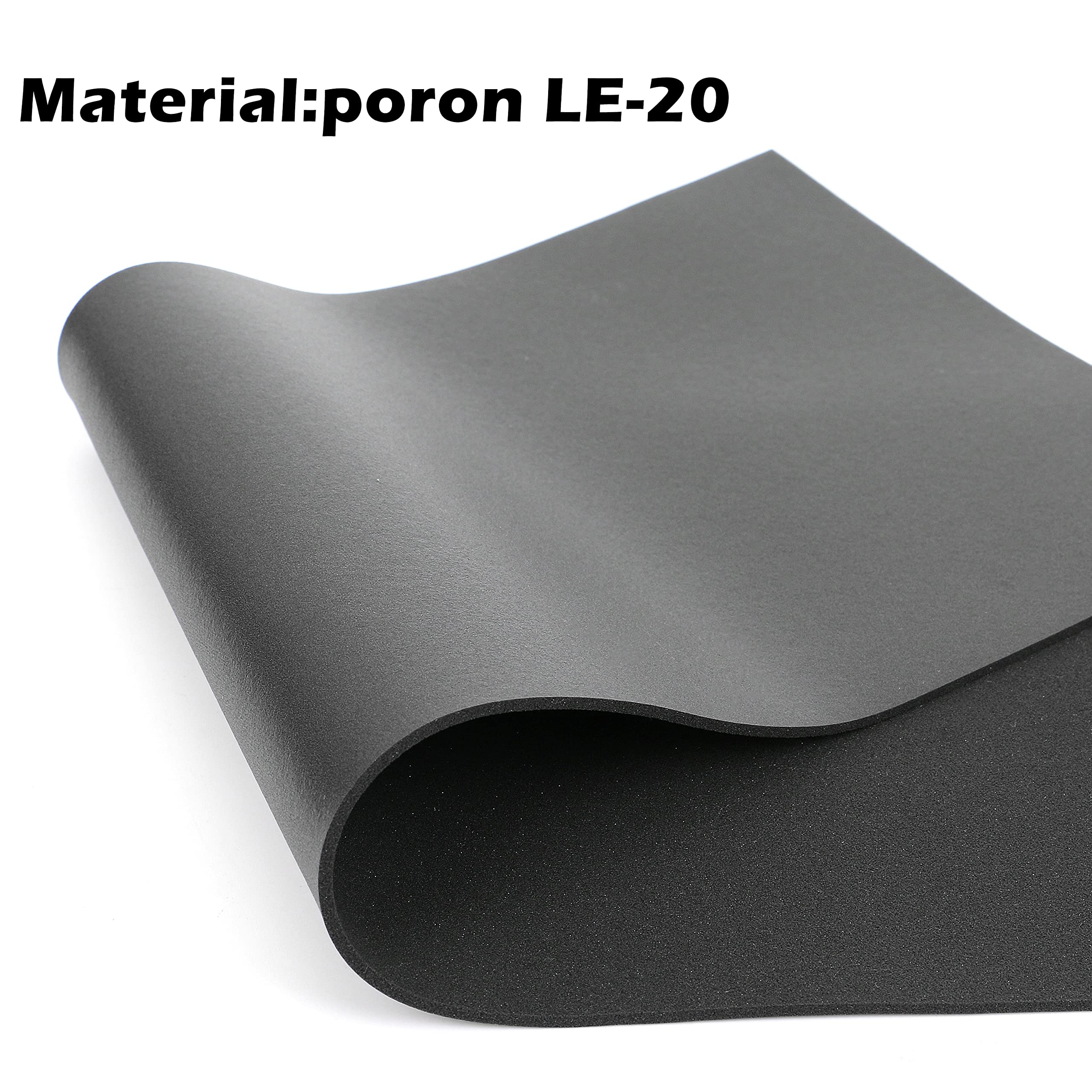 HONKID Keyboard Foam, Sound Dampening Foam for Mechanical Keyboard Bottom, Made of LE-20 Poron, Black (H 2mm)