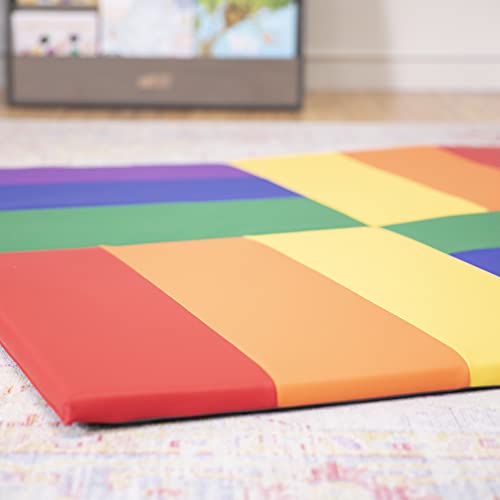 ECR4Kids SoftZone Turning Tiles Activity Mat, Folding Playmat, Assorted