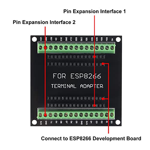 5PCS ESP8266 Breakout Board GPIO 1 into 2 for ESP8266 NodeMCU V3 CP2102 ESP-12E WiFi WLAN Wireless Development Board Module