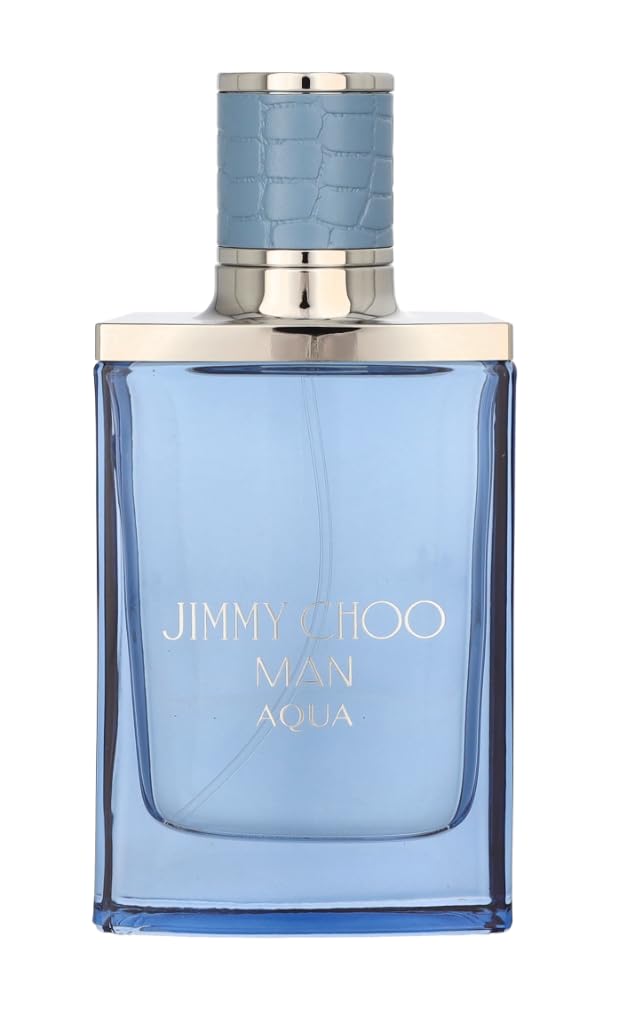 JIMMY CHOO Man Aqua Eau de Toilette - Long Lasting Fragrance with notes of Grapefruit, Geranium & Salty Moss - Sweet & Woody - 1.7 fl. oz.