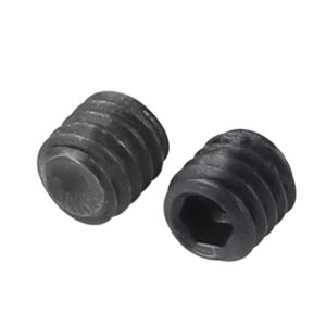 Niooliuk Pack of 100 M3x3mm Metric Carbon Steel Hex Socket Set Flat Point Grub Screws Black for Towel Rack Door Knob