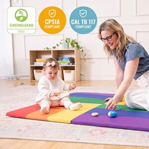 ECR4Kids SoftZone Turning Tiles Activity Mat, Folding Playmat, Assorted