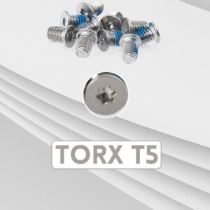 LeFix 10 x M2.5 x 4 Screws T5 Torx Compatible with DELL XPS 17 9700 9710 9720|Precision 5750 5760 5770 Base Underside,Silver,T5 Screwdriver Included