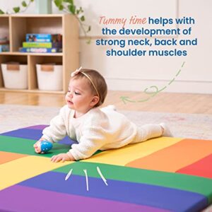 ECR4Kids SoftZone Turning Tiles Activity Mat, Folding Playmat, Assorted