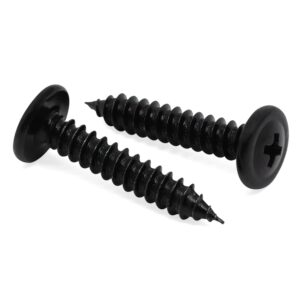 #10 x 1" black modified wafer truss head wood screws, 50 pcs