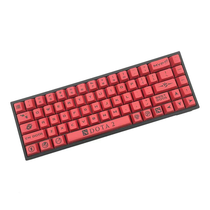 GOTMOKAY DIY Keycap Red&Black Personalise Keycap Cherry PBT Dye-Sublimated 178 Keycaps Cherry Factory Height for Mechanical Gaming Keyboard (Black&Gray)