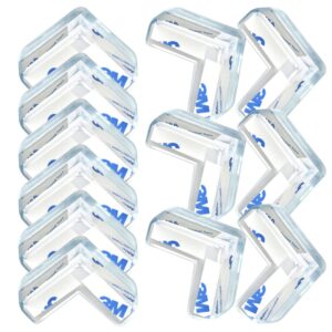 corner guards bllndx 12pcs high resistant adhesive clear corner protectors high resistant adhesive gel proof corner guards for furniture,bed,dressers,cabinets l-shaped edge bumpers