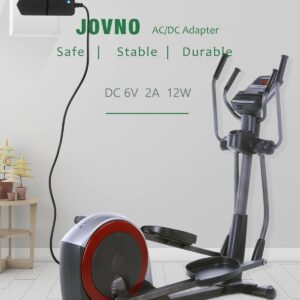 JOVNO 6V 2A AC Power Adapter Compatible with Ellipticals and Trainer Bikes Power Supply Commercial 400/VR AudioStrider A.C.T. Pro 800 600 U300 R400 CX925 CX938 CX1000 ASR 630 700, 6.6ft