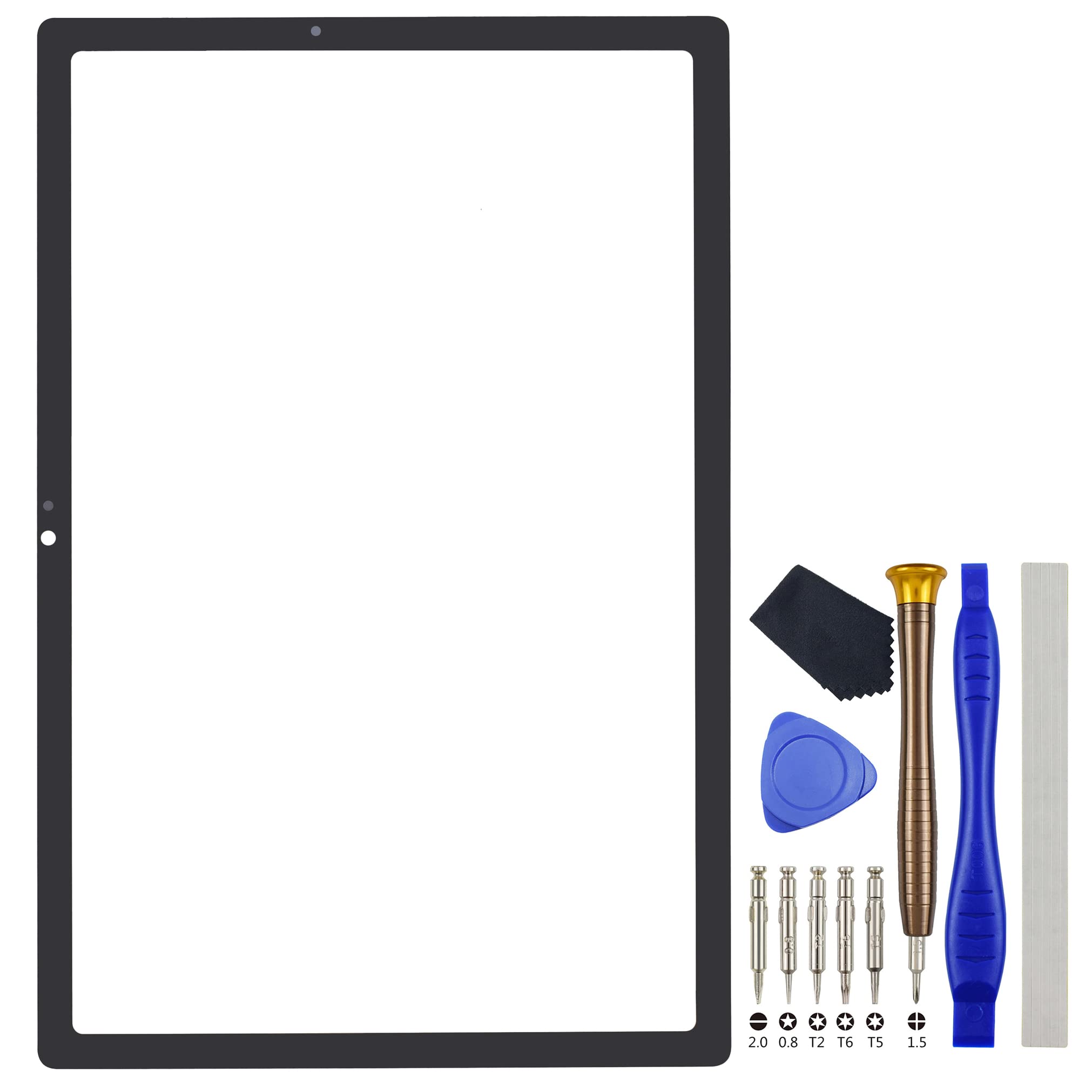 10.5" External Screen Glass Replacement for Samsung Galaxy Tab A8 10.5 2021 SM-X200 SM-X205 Black