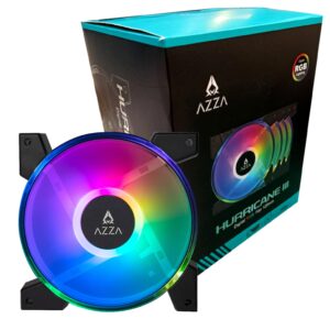 AZZA Hurricane III ARGB Case Fan 120mm, Hub Included - 4 Pack