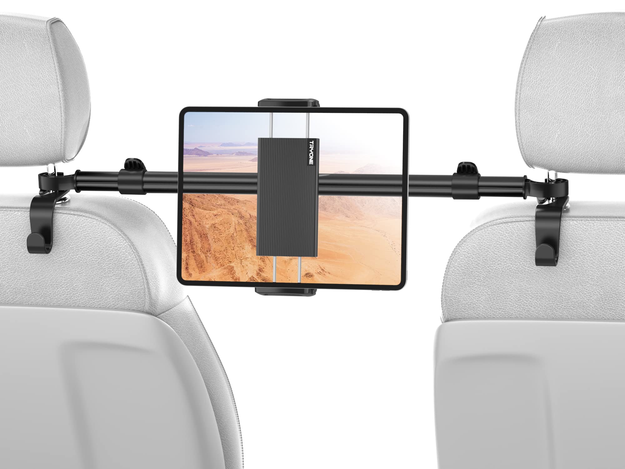 Car Tablet Holder Mount for iPad: Headrest Tablet Stand for Car Back Seat Compatible with iPad Pro Air Mini | Galaxy Tab | Kindle Fire HD | Switch OLED or Other 4.7-12.9" Devices