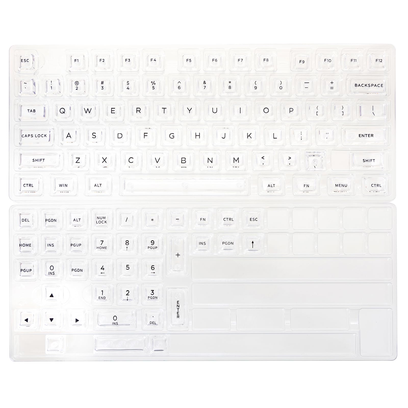 GK GAMAKAY 113 Keys Transparent PC Keycaps Set with 2.75 Shift, ASA Profile Keycaps for SN75 98% 75% Layout MX Gateron Kailh Switch Mechanical Gaming Keyboard (Amber Clear)