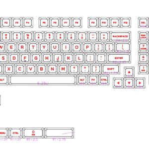 GK GAMAKAY 113 Keys Transparent PC Keycaps Set with 2.75 Shift, ASA Profile Keycaps for SN75 98% 75% Layout MX Gateron Kailh Switch Mechanical Gaming Keyboard (Amber Clear)