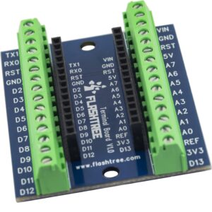 3pcs for Nano Breakout Board Terminal 3.81mm / 0.15" Expansion Shield for Arduino Nano V3.0 AVR ATMEGA328P Module (Blue)