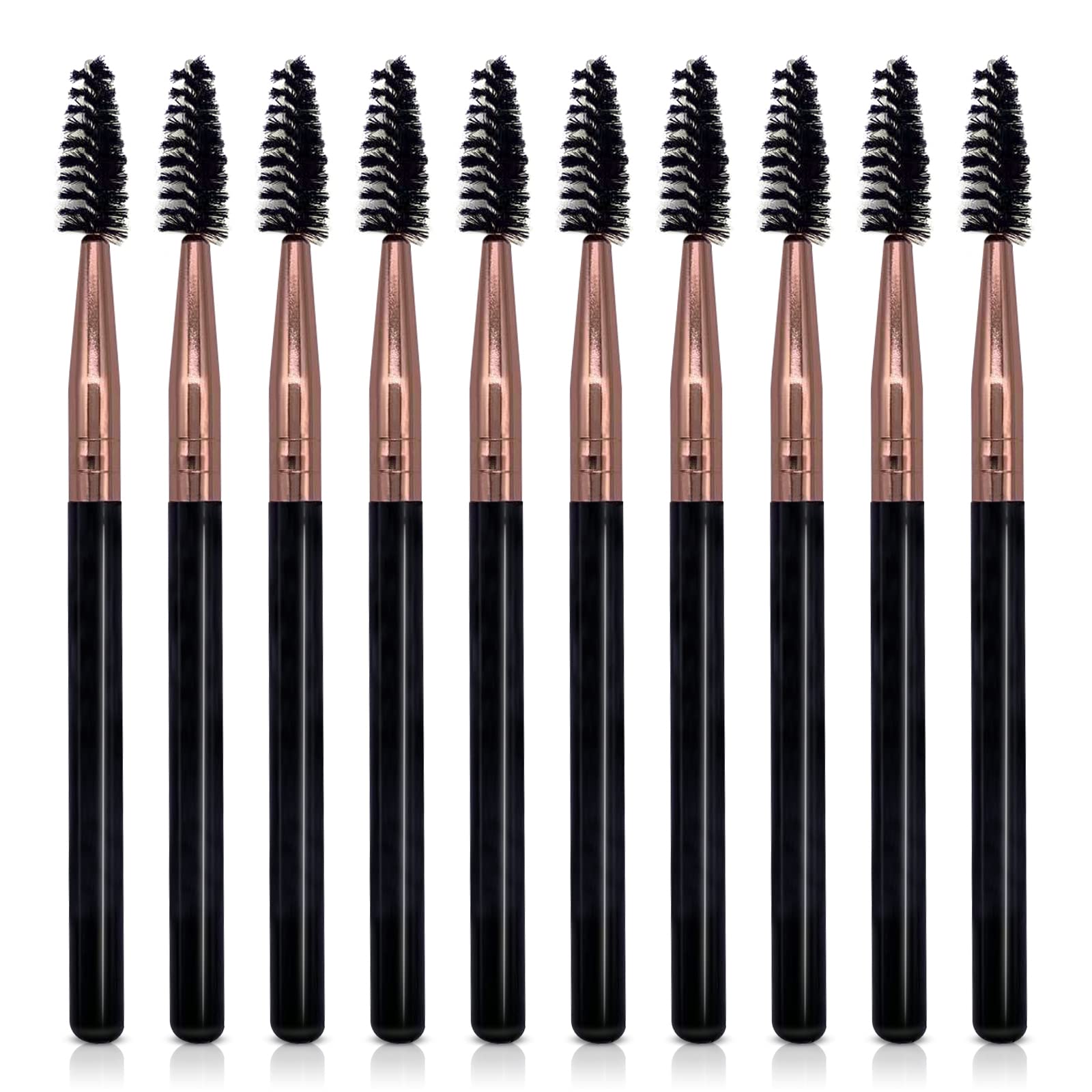 UorPoto Mascara Brush Wands Makeup Lash Spoolies Set 10Pcs Spooly Eyelash Eyebrow Brushes Applicators for Extensions