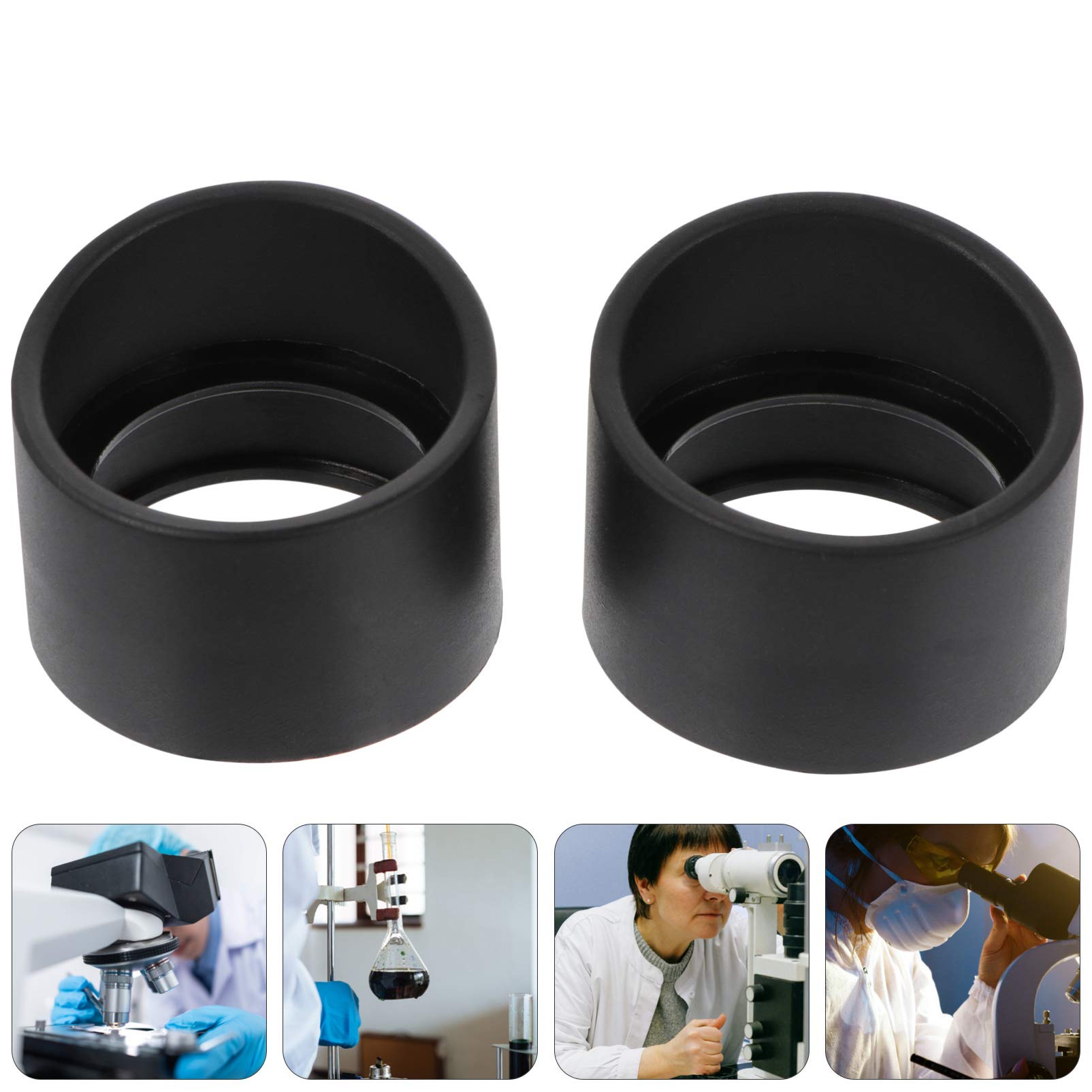 2pcs binocular lens caps Eyepiece Cover 33mm Inner Diameter Binocular Rubber Eyepiece Eye Guards Cups Shield for 33mm Stereo Microscope Eyepieces binocular lens covers Eyeshields microscope eye cups