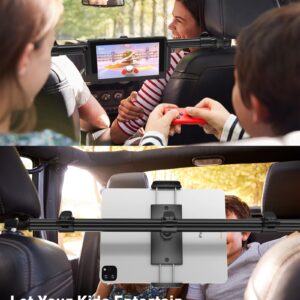 Car Tablet Holder Mount for iPad: Headrest Tablet Stand for Car Back Seat Compatible with iPad Pro Air Mini | Galaxy Tab | Kindle Fire HD | Switch OLED or Other 4.7-12.9" Devices