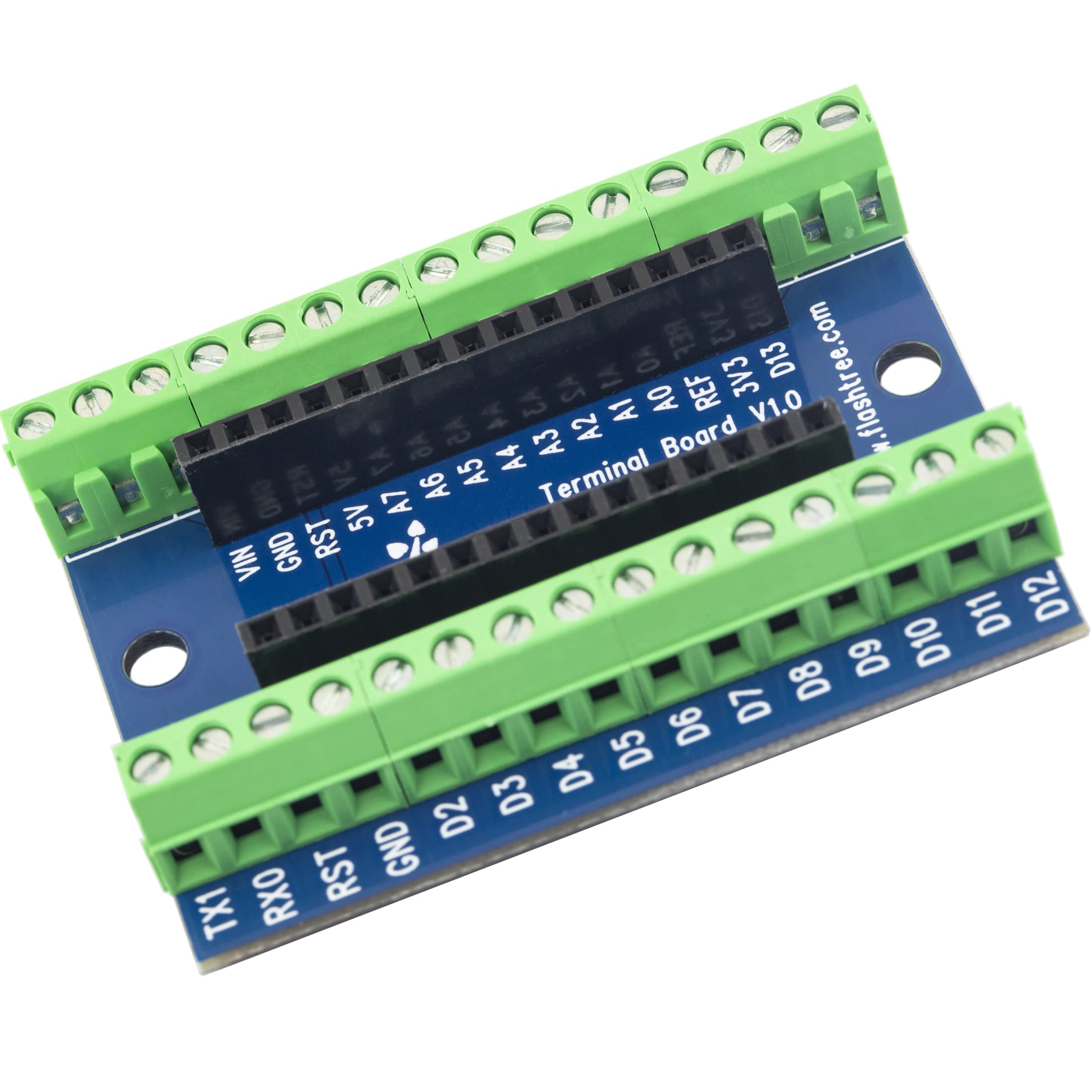 3pcs for Nano Breakout Board Terminal 3.81mm / 0.15" Expansion Shield for Arduino Nano V3.0 AVR ATMEGA328P Module (Blue)