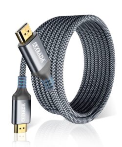 akoada 4k hdmi cable 15ft, 18gbps high speed hdmi 2.0 braided cable, 4k-60hz hdr, ultra hd, 2k, 1080p, arc compatible with tv, pc, ps5/4/3, projector, monitor ect.