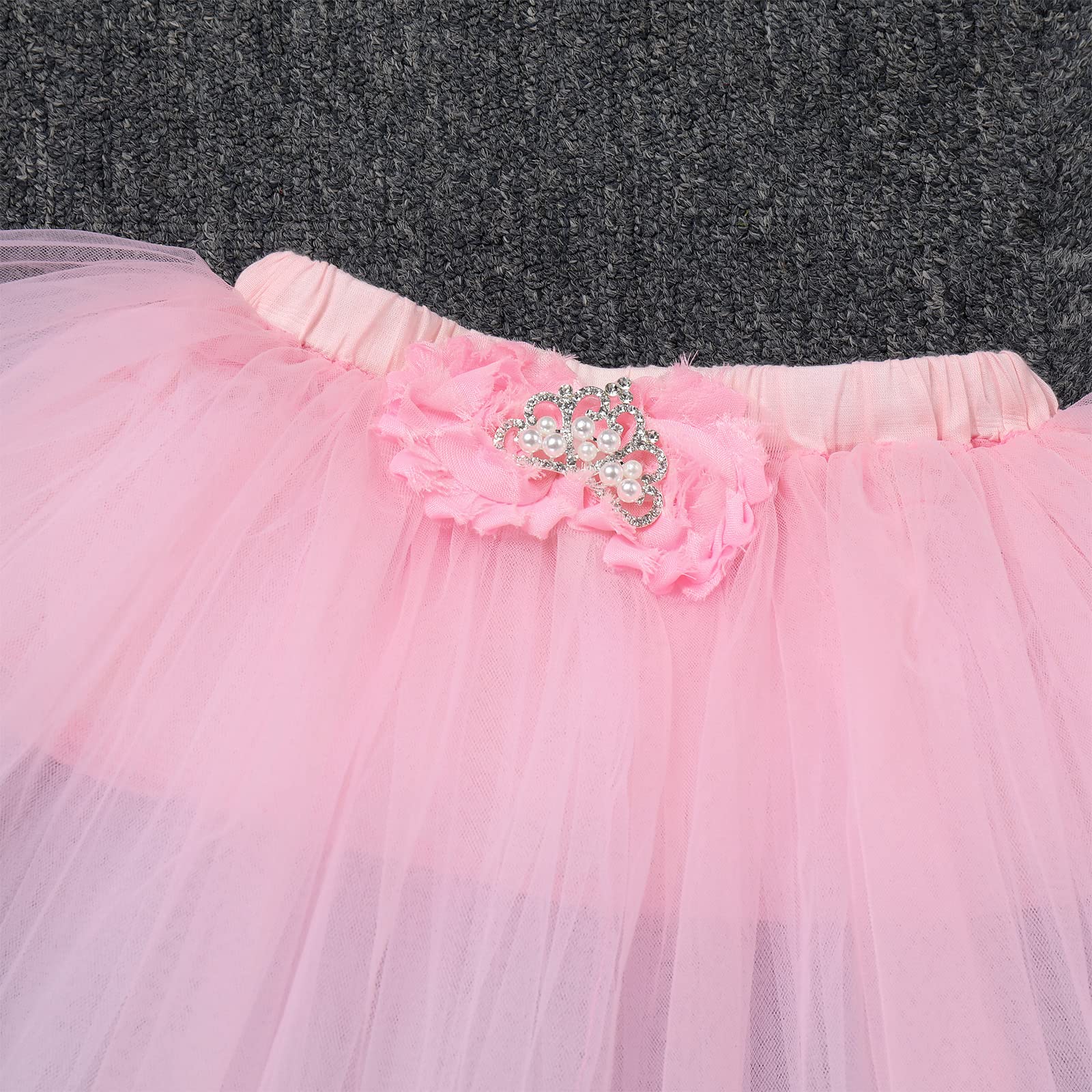 Newborn Coming Home from Hospital Outfit: The Princess Has Arrived Baby Girl Romper Tulle Tutu Skirt Headband 1st Birthday Cake Smash Photoshoot New Born Infant Girls Clothes Full Set Pink 0-3 Months