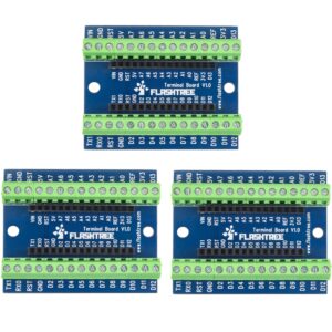 3pcs for nano breakout board terminal 3.81mm / 0.15" expansion shield for arduino nano v3.0 avr atmega328p module (blue)