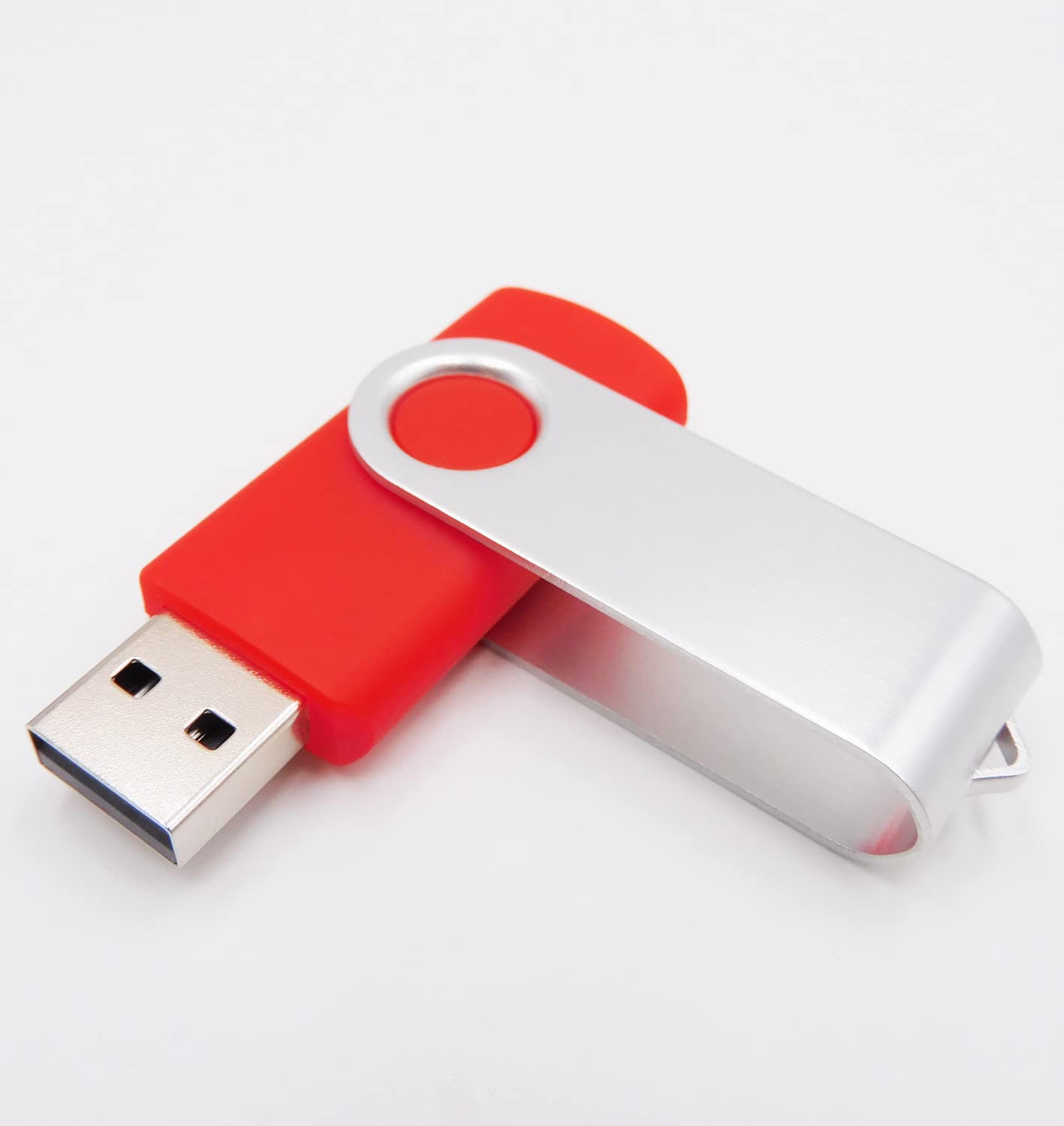 Swivel USB Flash Drives Memory Sticks Thumb Drive Pen jumpdrive U Disk for Pupil & Students (2GB Red with Type-C/OTG Converter)