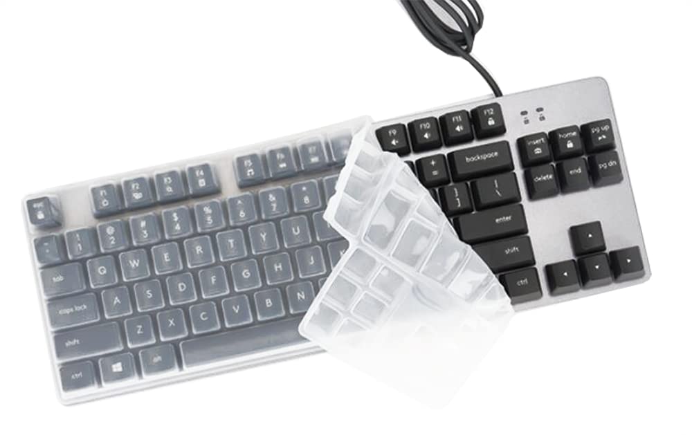 Dust-Proof Silicone Keyboard Skin Cover Compatible for Logitech G413 TKL SE Mechanical Gaming Keyboard (Clear)