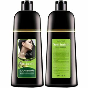 Maani NONI BLACK Professional Oil Hair Dye Color Shampoo 500 ML: Instant Fast Acting Long Lasting for Gray Hair Colors Hair in Minutes