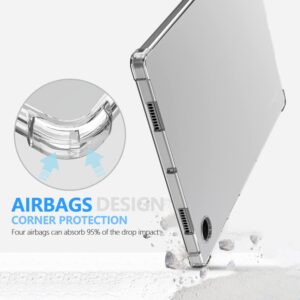 Case for Galaxy Tab A8 Case 2022, Clear Rubber Soft Skin Silicone Side Corner Protective Cover for Samsung Galaxy Tab A8 Case 10.5 inch 2022 Tablet (SM-X200/X205/X207) - Transparent