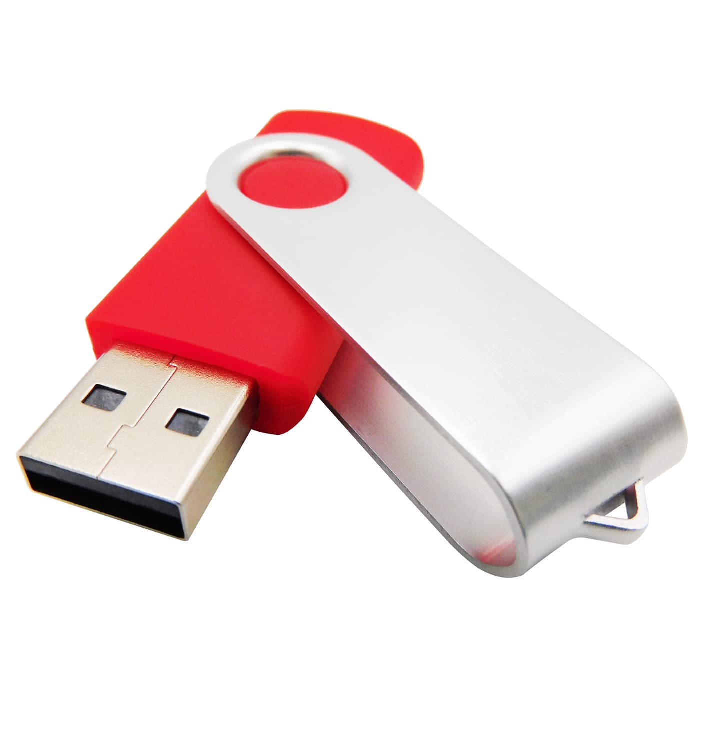 Swivel USB Flash Drives Memory Sticks Thumb Drive Pen jumpdrive U Disk for Pupil & Students (2GB Red with Type-C/OTG Converter)