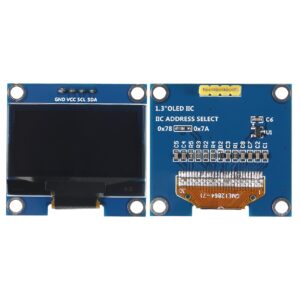 Alinan 2pcs OLED Display Module I2C 4pin 128X64 1.3 Inch Display Module SSH1106 SSD1306 Blue for R3 STM