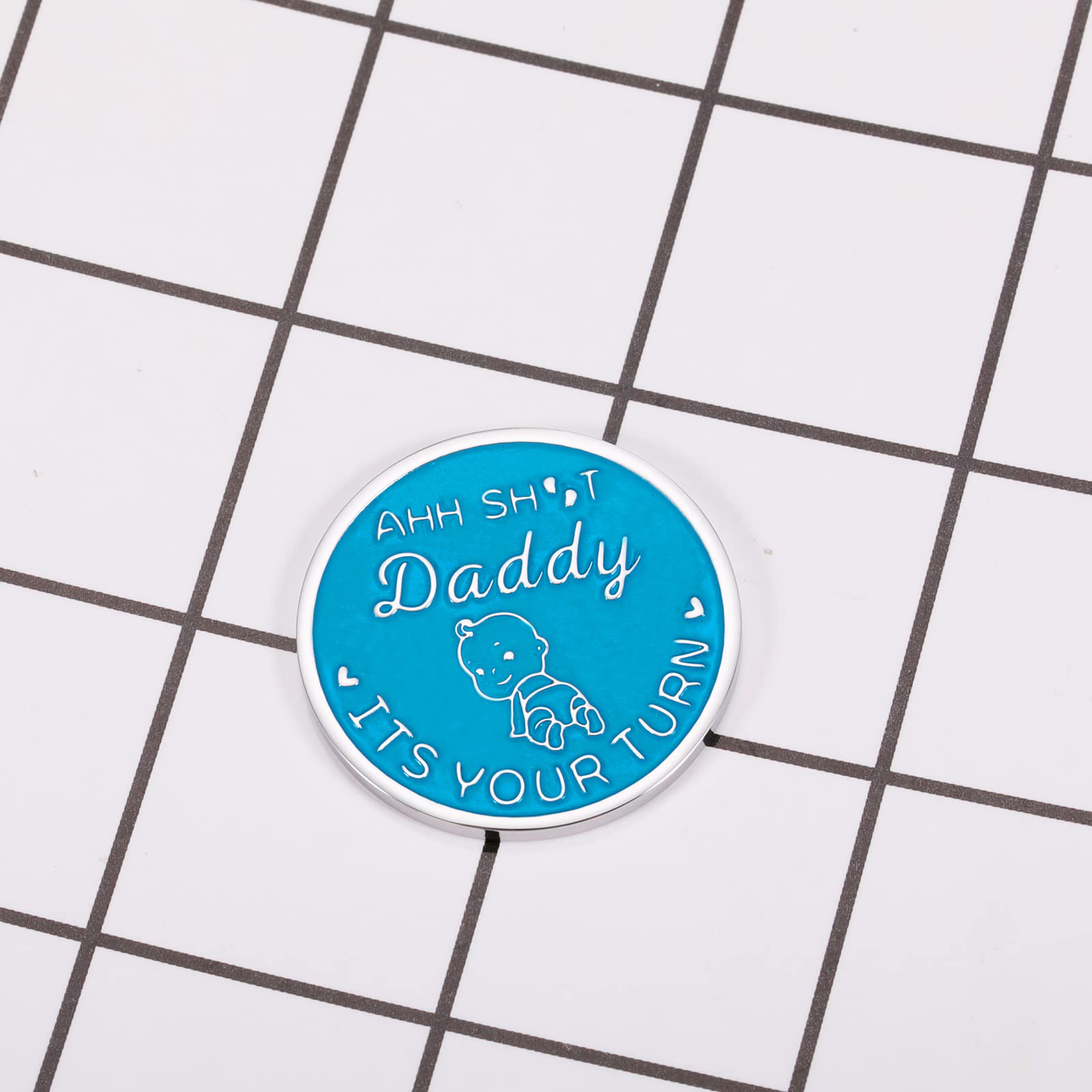 First Time Mothers Fathers Day Gifts for New Mom Dad Mommy Daddy New Parent Decision Coin for New Mom Dad New Baby Gifts for Friend Boss Coworker Birthday Gifts for Husband Wife One-Piece Double-sided